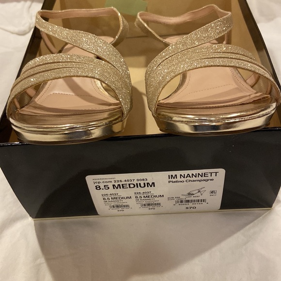 I. Miller Nannett Platino Champagne Heels, Size 8.5 M, VGUC, Sparkle, in box - Picture 8 of 9